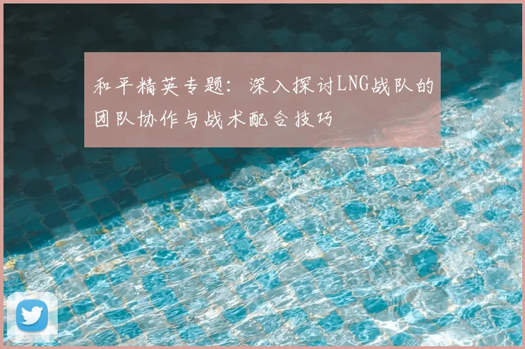 和平精英专题：深入探讨LNG战队的团队协作与战术配合技巧