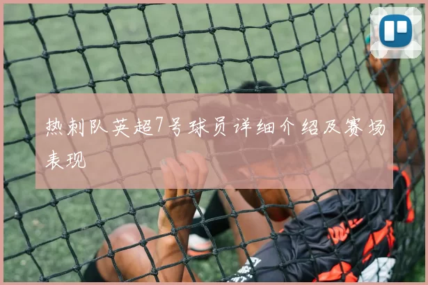 热刺队英超7号球员详细介绍及赛场表现